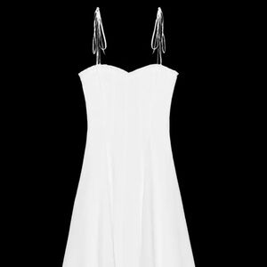 Zara Elegant White Cotton Dress Size-XXL NWT